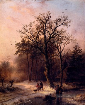  schaf - Wald Im Winter Niederlande Landschaft Barend Cornelis Koekkoek